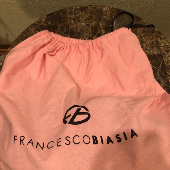 Francesco Bissau Genuine Leather Silver Bag - Picture 2 of 3